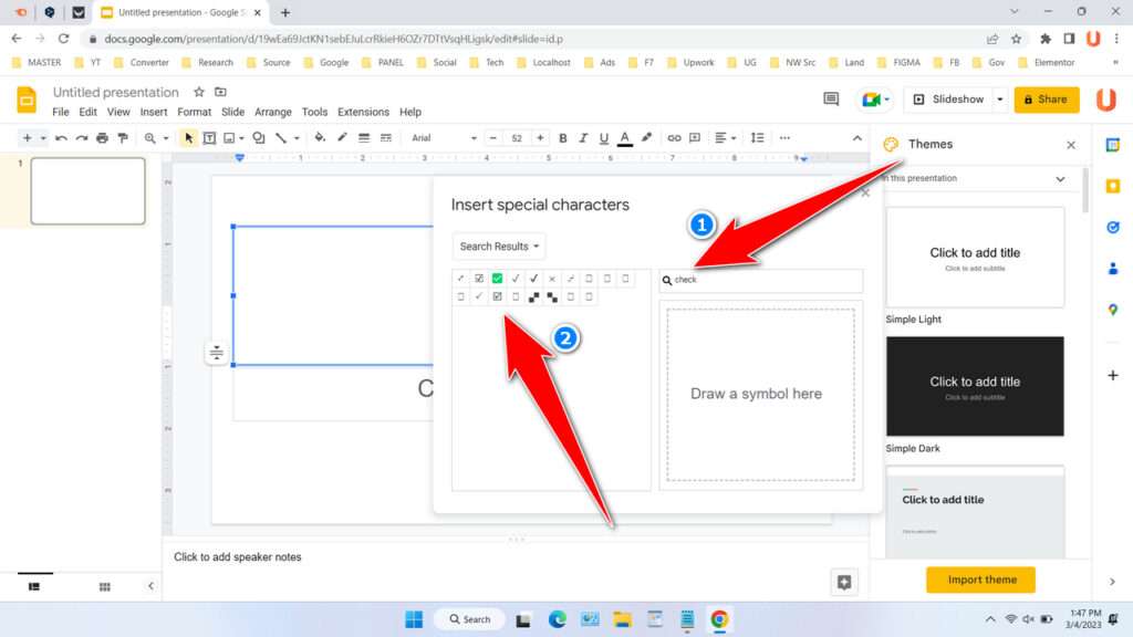 How to Make Checkboxes in Google Slides - Step 2