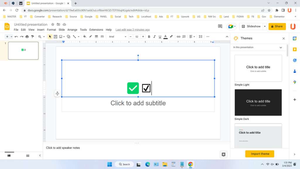 How to Make Checkboxes in Google Slides - Step 3