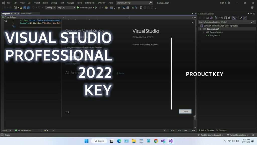 visual studio 2022 professional key