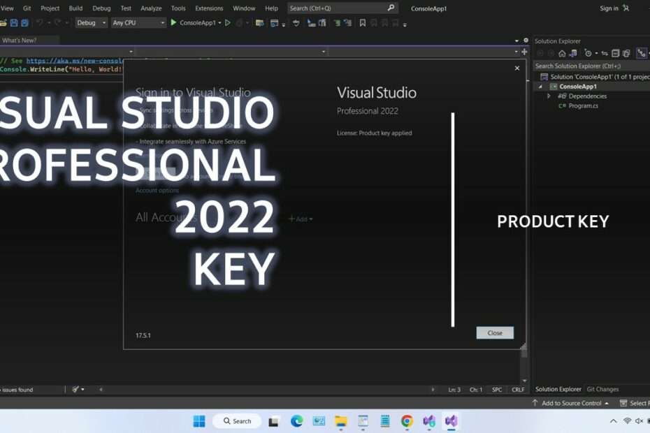 visual studio 2022 professional key