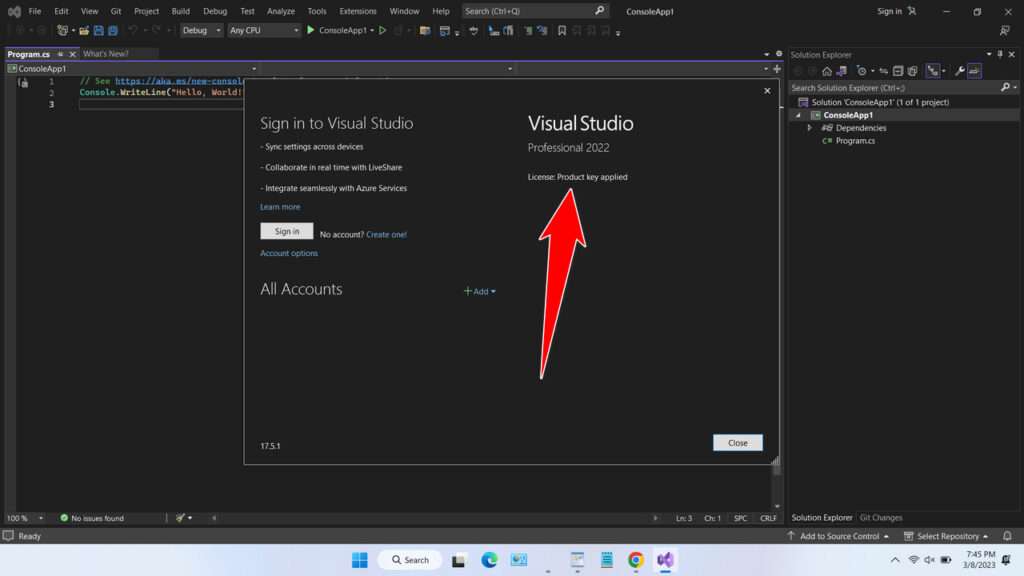 visual studio 2022 professional license key