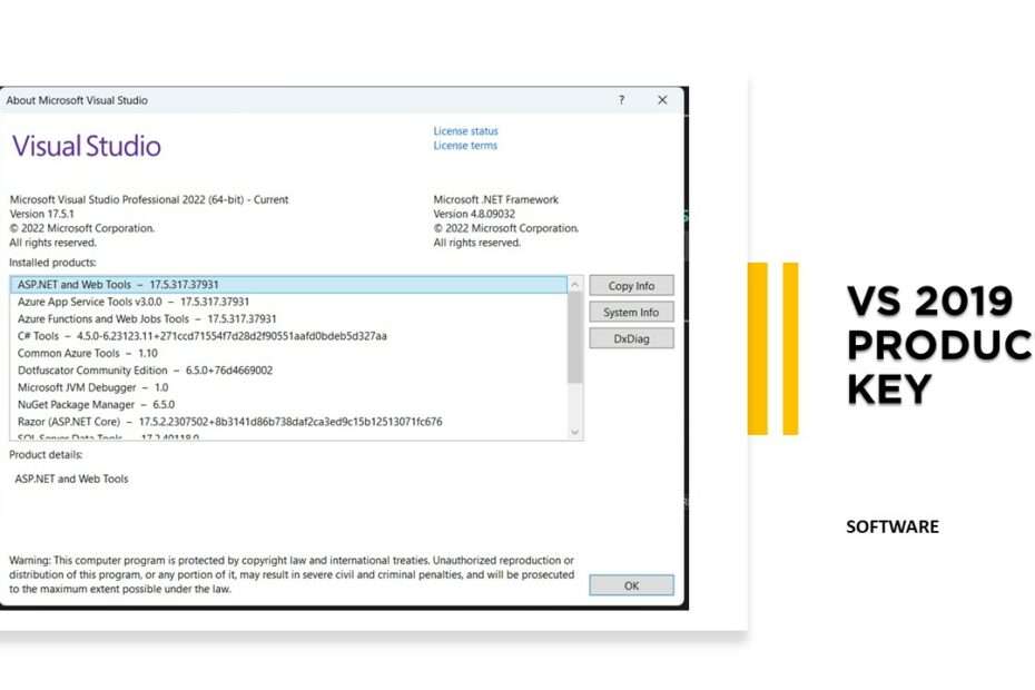 Visual Studio 2019 Product Key