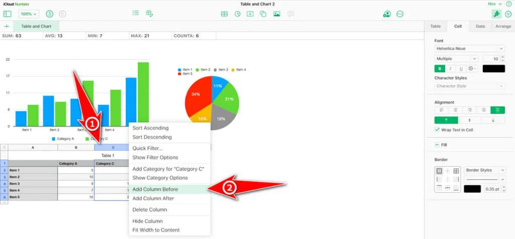 How to Edit Chart Data on iCloud Number 2 How to Edit Data Series on iCloud Number - Step 1