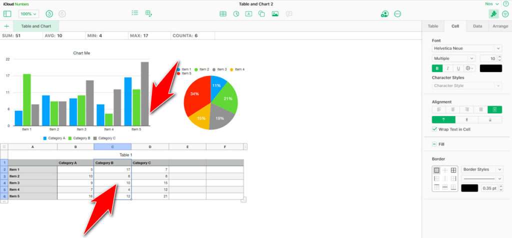 How to Edit Data Series on iCloud Number - Step 2