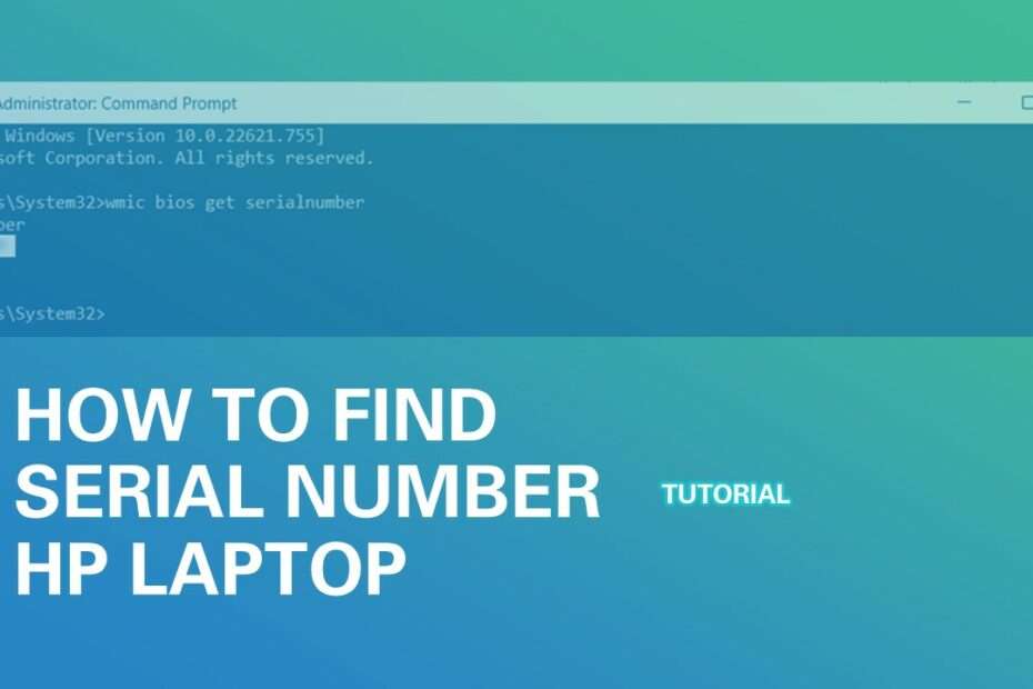 How to Find Serial Number HP Laptop
