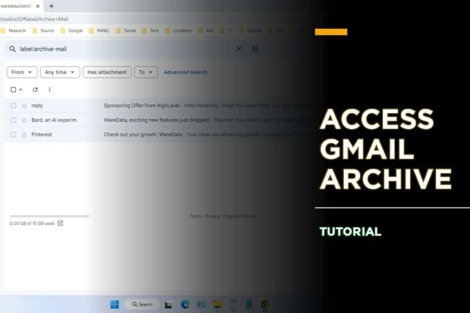 how to access archive gmail