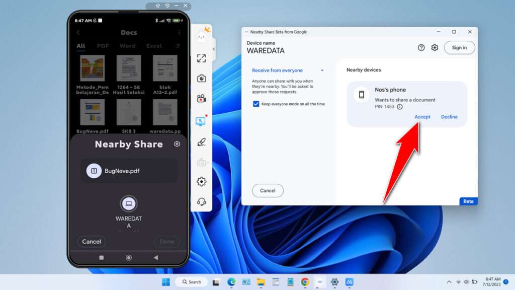 How to Send Files from Android to Windows - Step 13