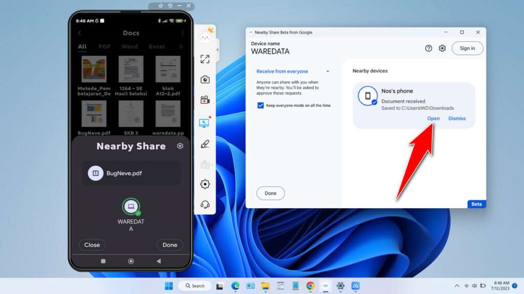 How to Send Files from Android to Windows - Step 14