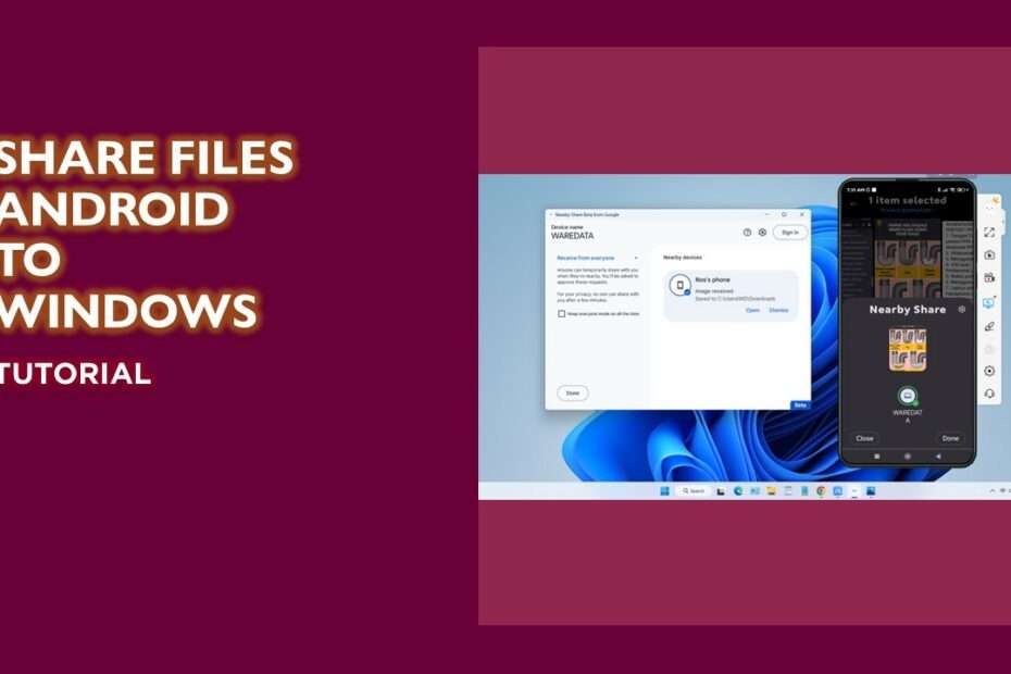 SHARE FILES ANDROID TO WINDOWS