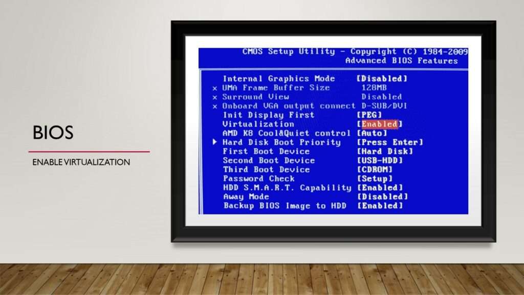 BIOS ENABLE VIRTUALIZATION