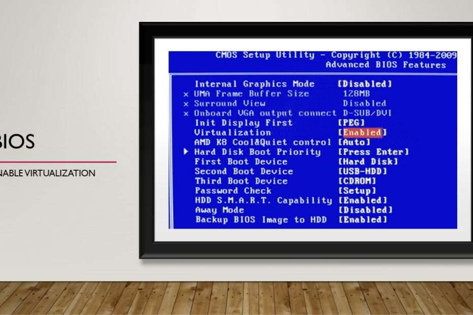 BIOS ENABLE VIRTUALIZATION