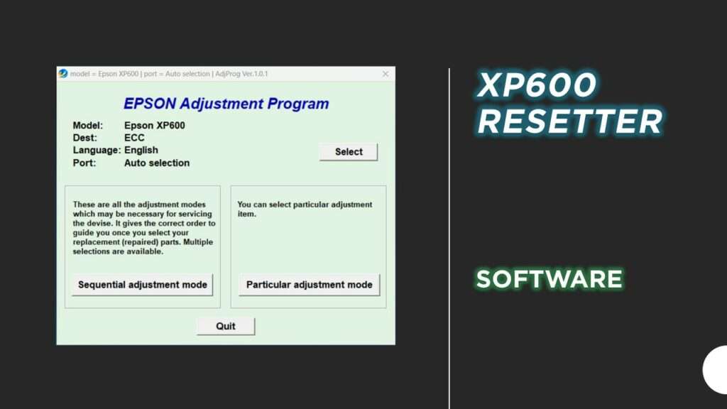 XP600 RESETTER