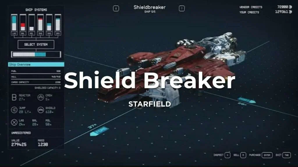 Discover the Top 5 Starfield Spaceships for Epic Adventures 3 Shield Breaker - Starfield