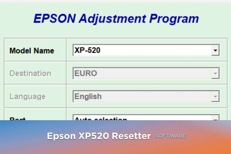 Epson XP520 Resetter