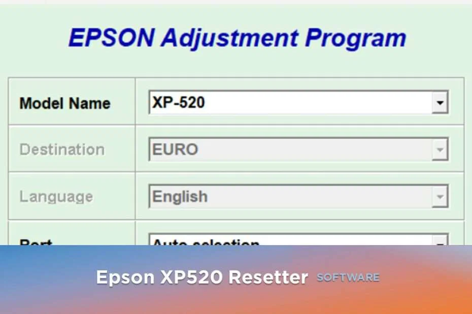Epson XP520 Resetter