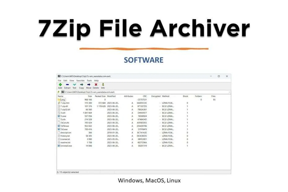 7Zip for Windows, MacOS & Linux 9 7Zip File Archiver