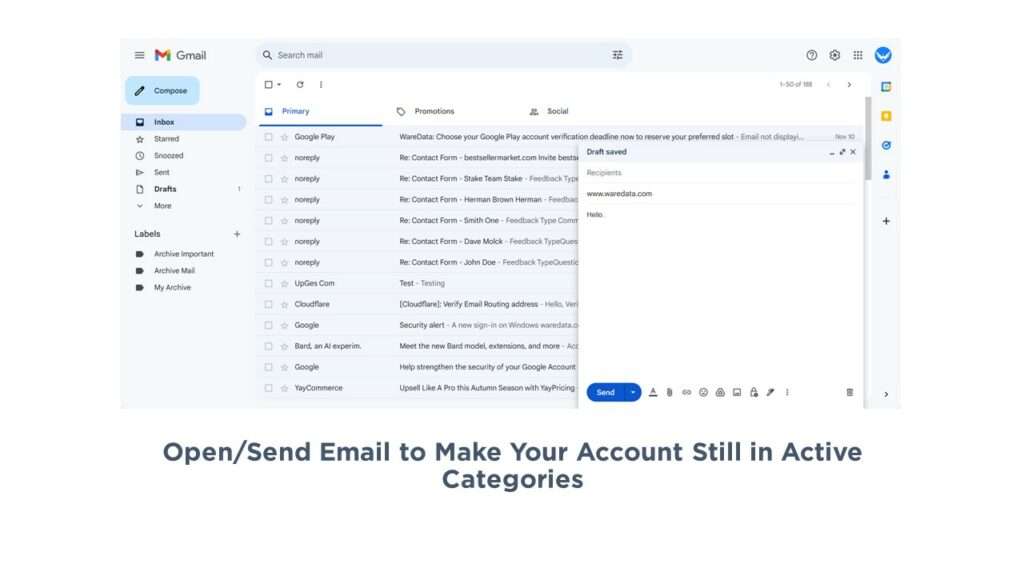 Open or Send Email Using Gmail