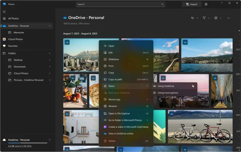 Windows Photos Get Background Removal and Replacement Capabilities Features 6 Share to OneDrive
