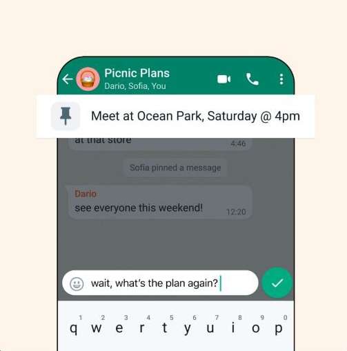 WhatsApp Introduces Message Pinning for Personalized Chats
