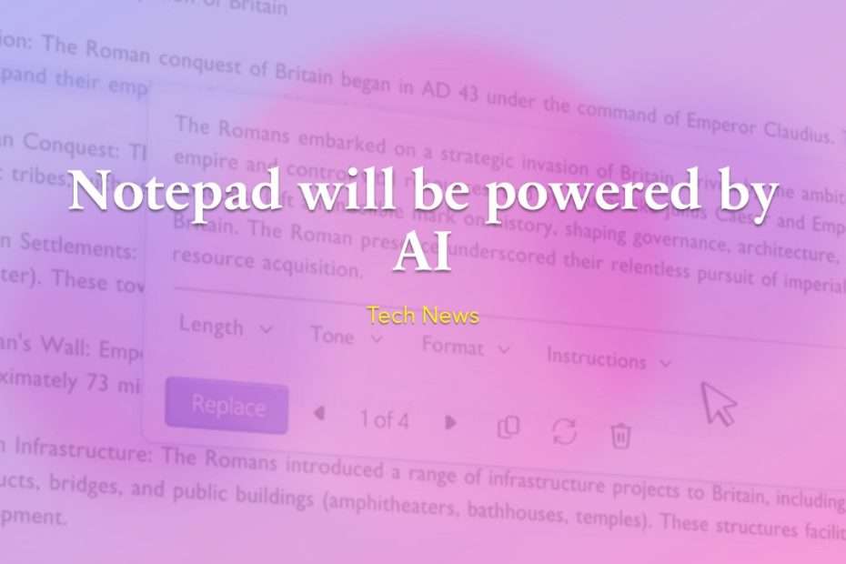 Notepad will be powered by AI