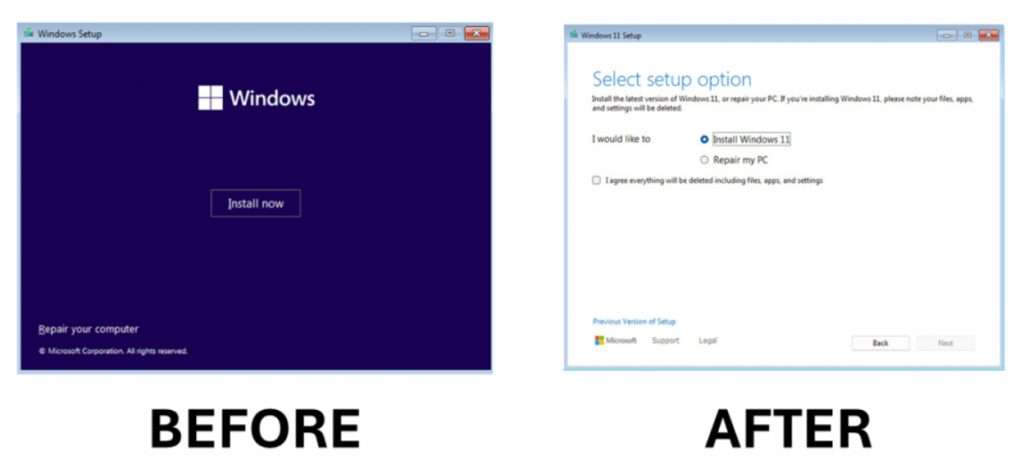Windows Setup Experience New Interface