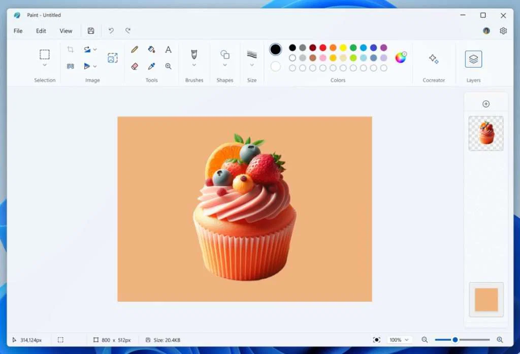 Paint Gets New Updates to Brush Size and Background Layer 3 New background option on paint