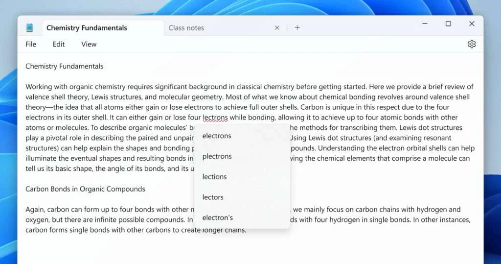 Enhanced Notepad: Microsoft Introduces Spellcheck and Autocorrect 2 Notepad with spellcheck and autocorrect