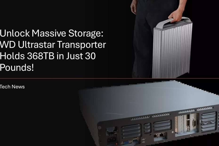Unlock Massive Storage - WD Ultrastar Transporter Holds 368TB in Just 30 Pounds!