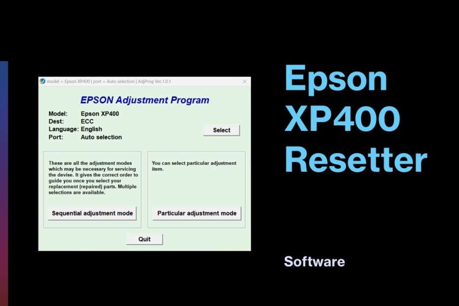 Epson XP400 Resetter