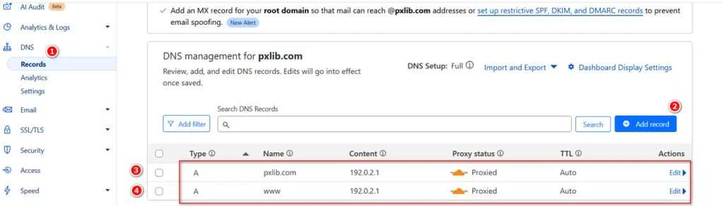 How to Redirect Domain on Cloudflare 2 A Record Cloudflare