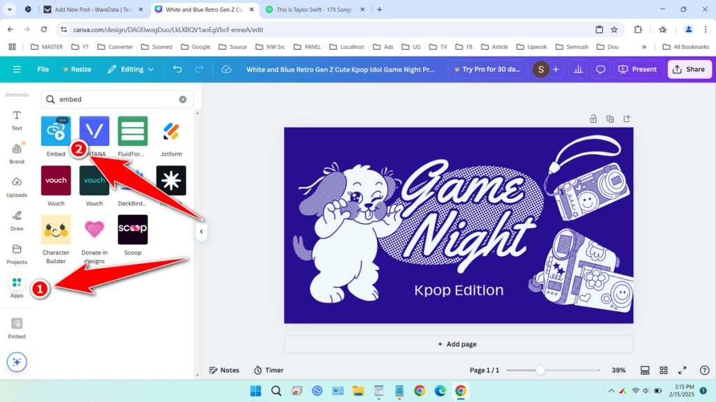 How to Add Spotify Song to Canva Free - Step 1
