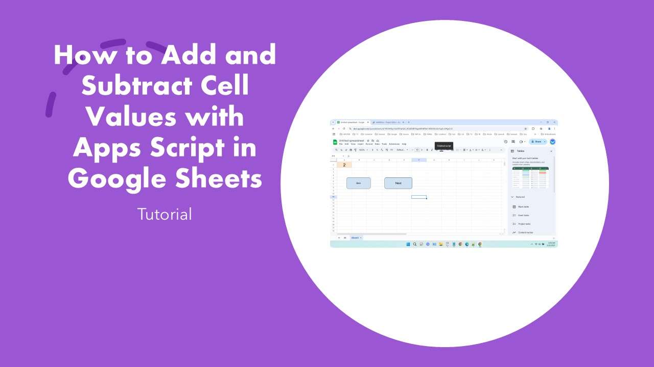 How to Add and Subtract Cell Values with Apps Script in Google Sheets ...