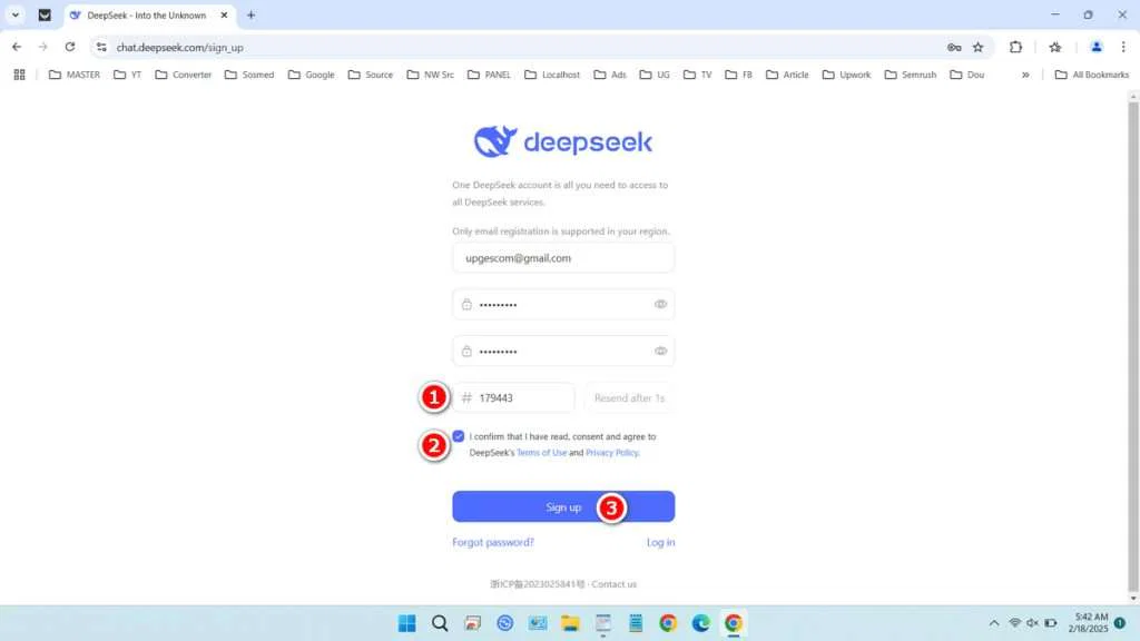 How to Sign Up for DeepSeek AI 5 How to Sign Up for DeepSeek AI - Step 4