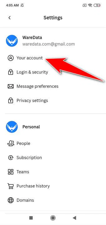 How to switch to dark mode Canva 9 How to switch to dark mode canva android - step 4