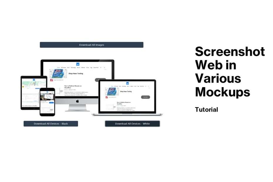 Screenshot Web in Various Mockups Tutorial