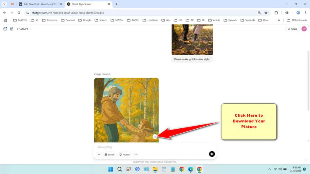 How to Convert Photos to Ghibli Picture Style with ChatGPT 5 How to Convert Photos to Ghibli Picture Style with ChatGPT - Step 4