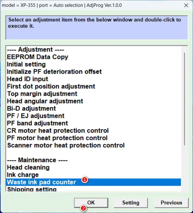 Epson XP355 Resetter 5 How to Reset Epson XP-355 - Step 4