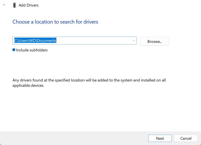 Add XP-445 Printer Driver via Device Manager - 2