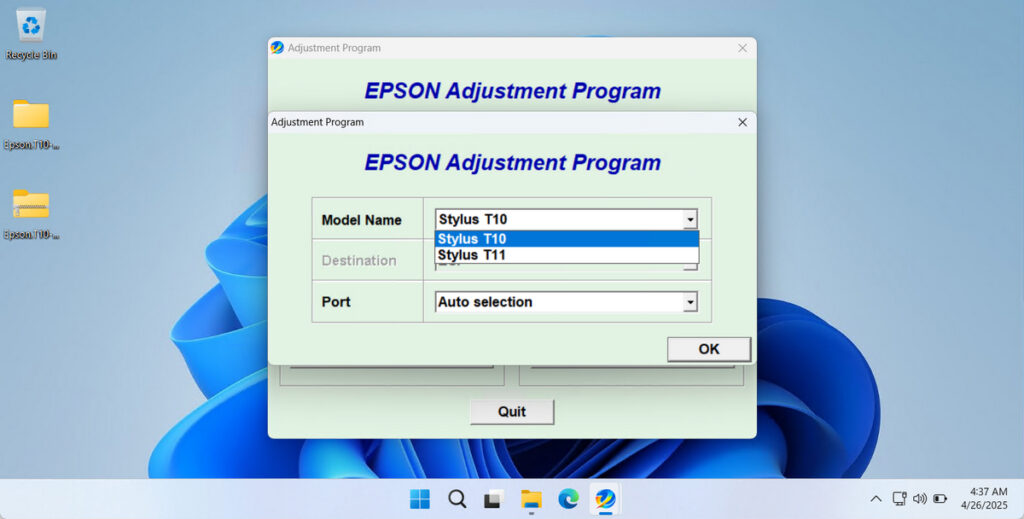 How to Use Epson T10 T11 Resetter - 2
