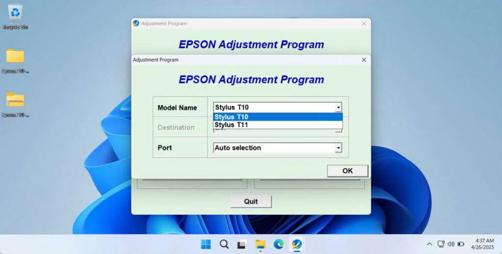 Epson T10 & T11 Resetter 3 How to Use Epson T10 T11 Resetter - 2