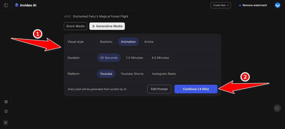 Define Video Style including duration