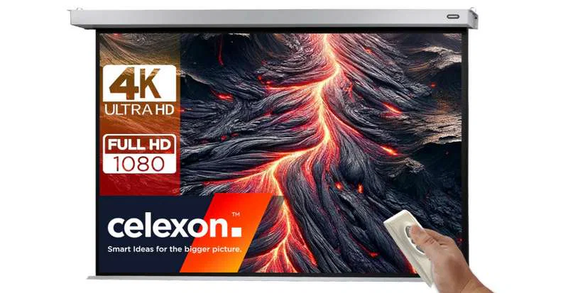 Projector screen for church 11 Celexon 90-Inch Motorized Projector Screen