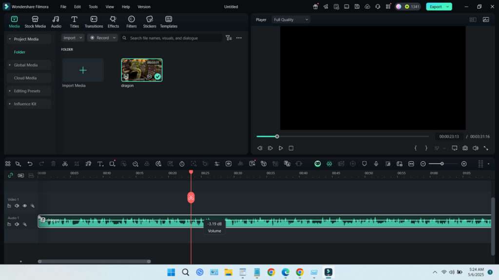 Edit the audio