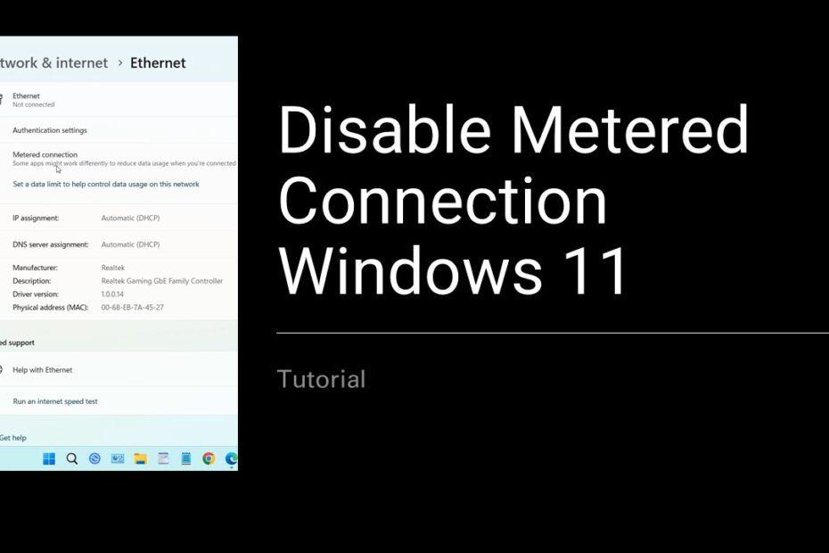 How to Disable Metered Connection Windows 11