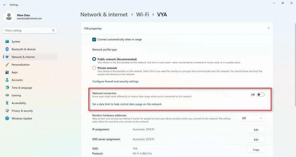 How to Disable Metered Connection Windows 11 2 How to Disable Metered Connection in Windows 11 - WiFi