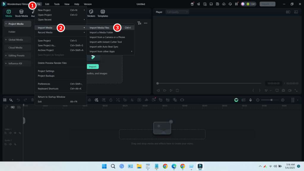 Import Your Video File