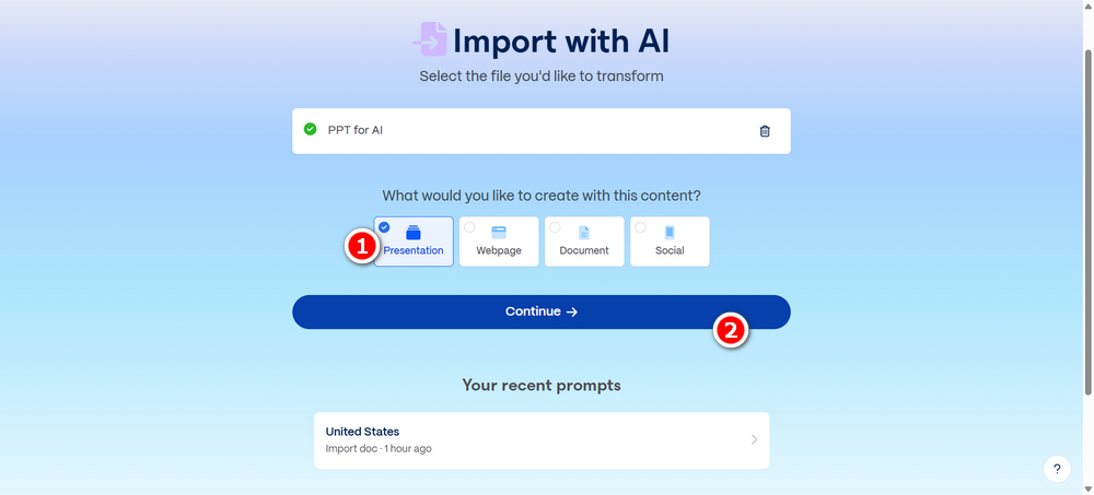 Import with AI