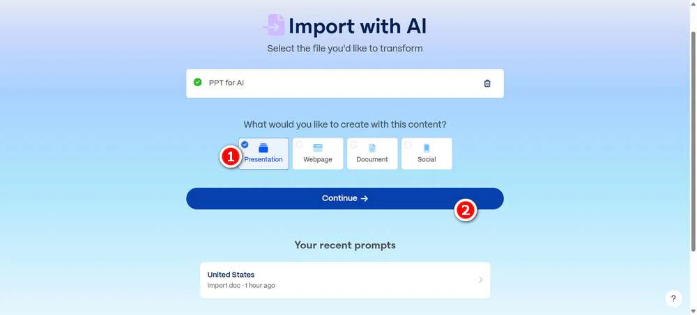 How to Design Power Point with AI 6 Import with AI