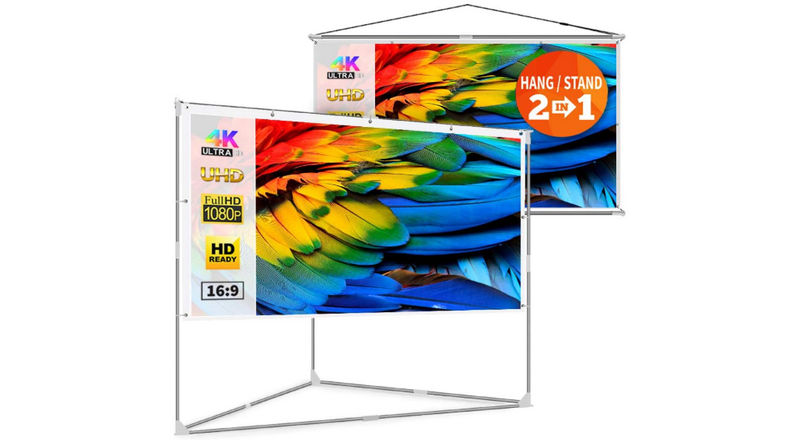 JaeilPLM 2-in-1 Portable Projector Screen