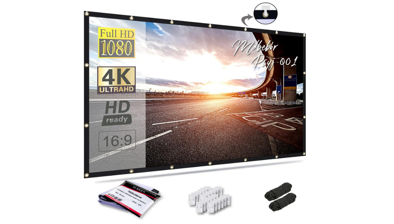 Mdbebbron 120-Inch Indoor Outdoor Screen